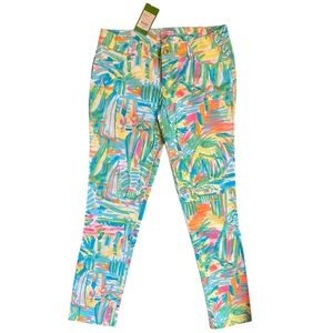Lilly Pulitzer Callahan Chino Pants Sea Salt and Sun Spring Summer Outfit Size 6